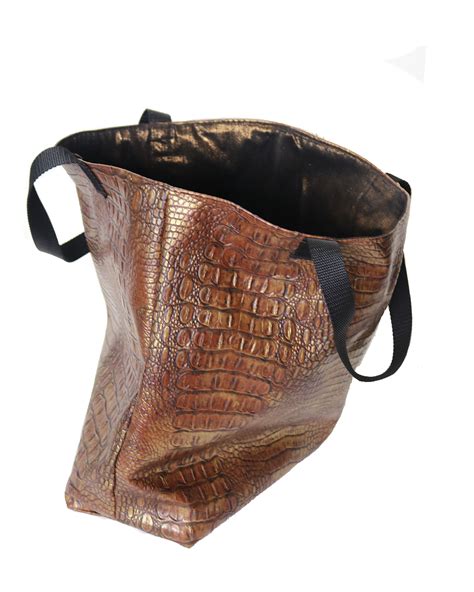 fake alligator tote bag